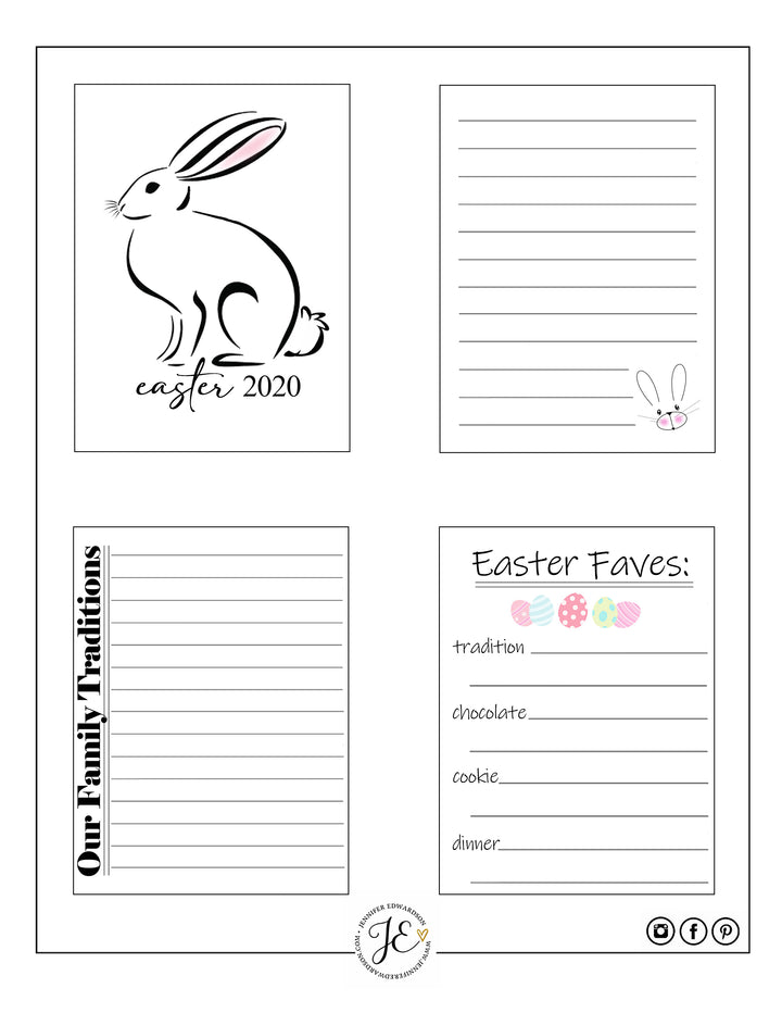 Easter 2020 Journal Cards