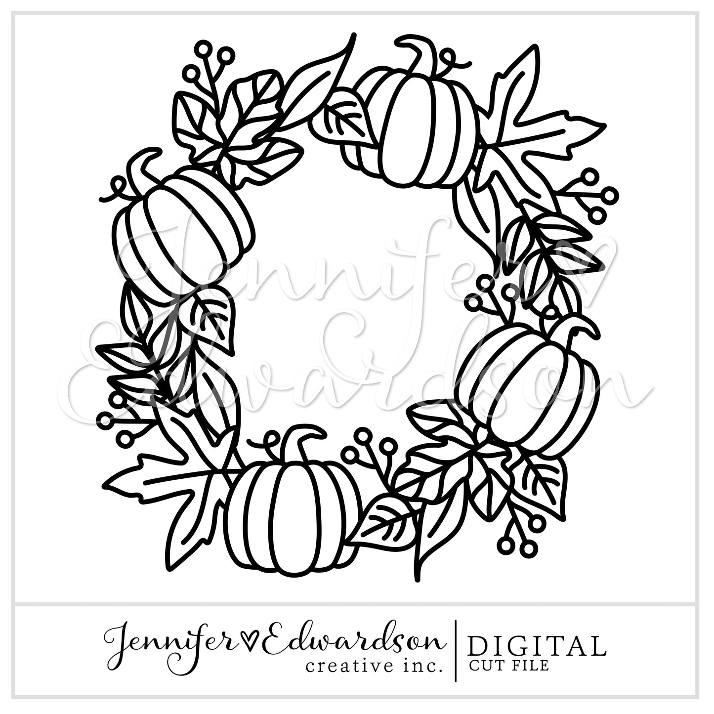 Pumpkin Wreath Cut File