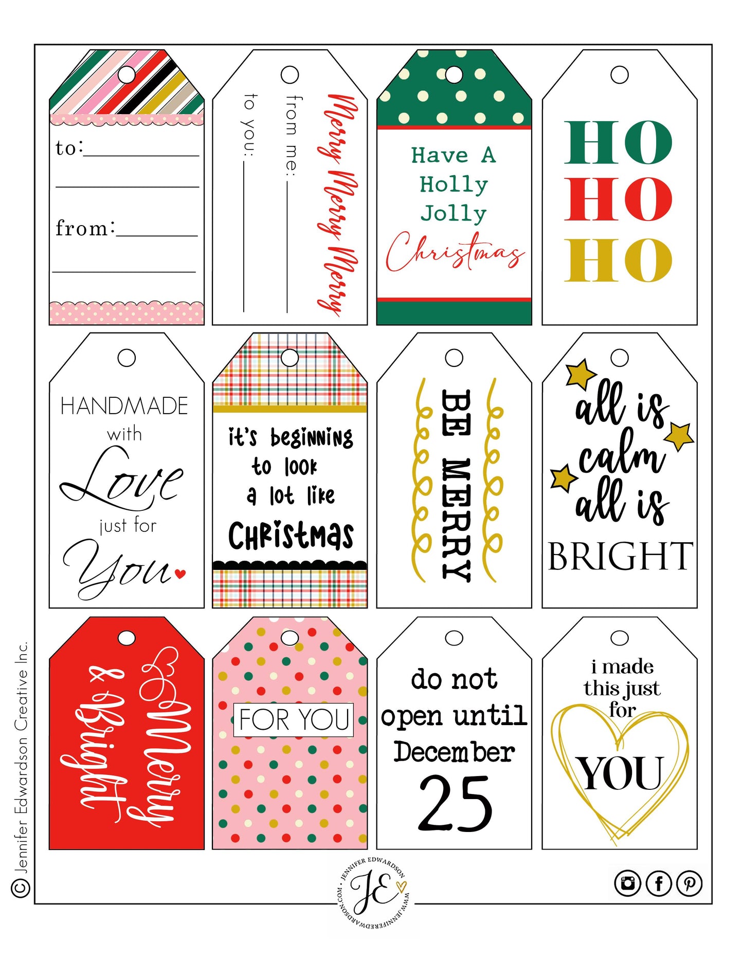 Holiday 'GIVING' Tags 1 - 2020