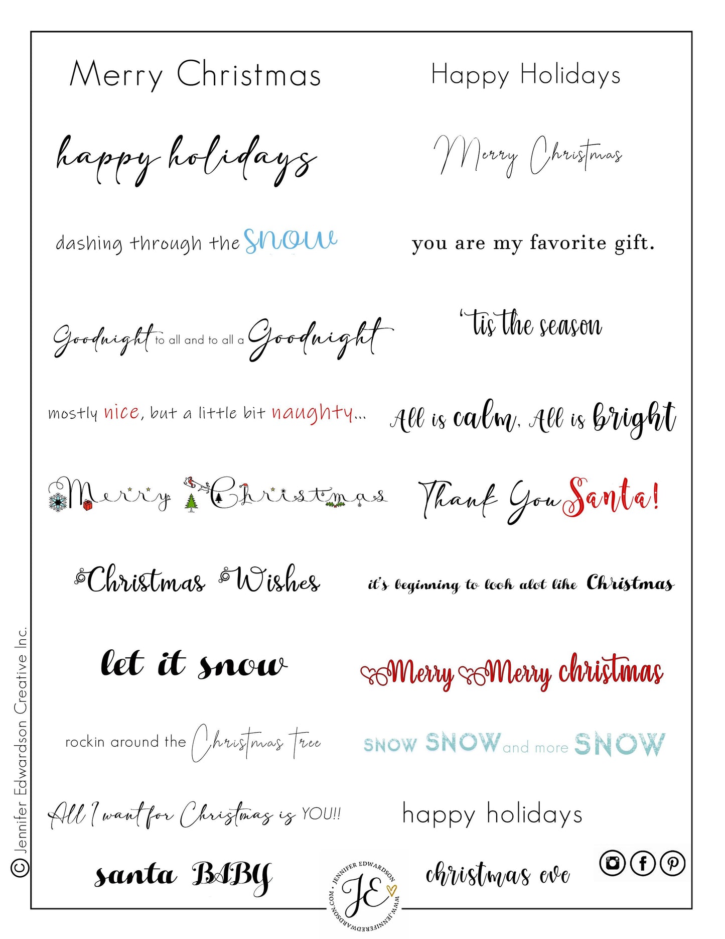 Holiday Phrases - Color