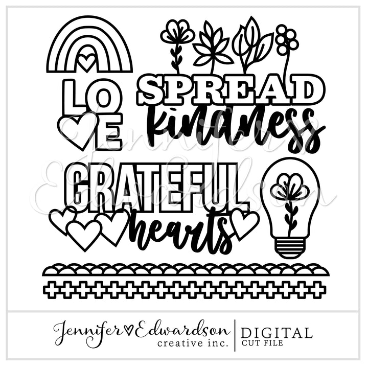 Spread Kindness Cut File Bundle