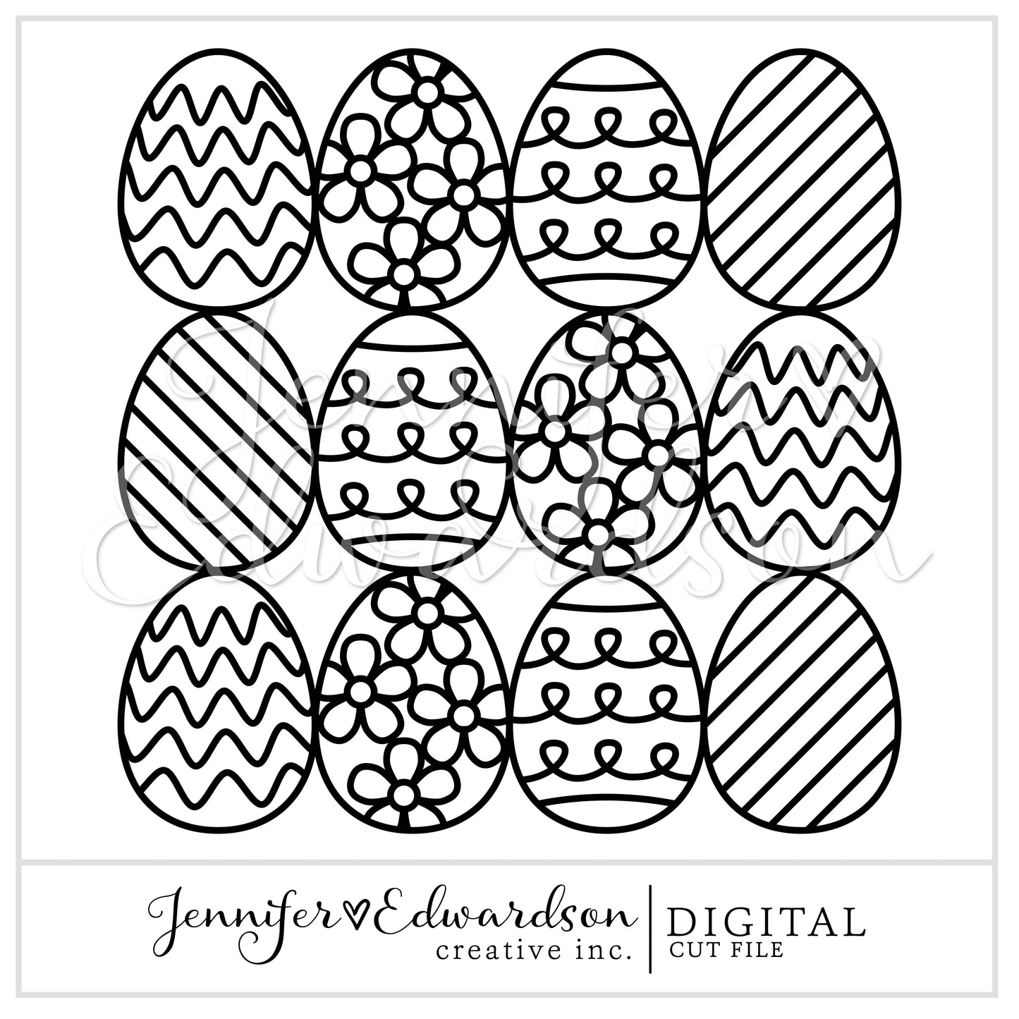 Easter Egg Background Cut File